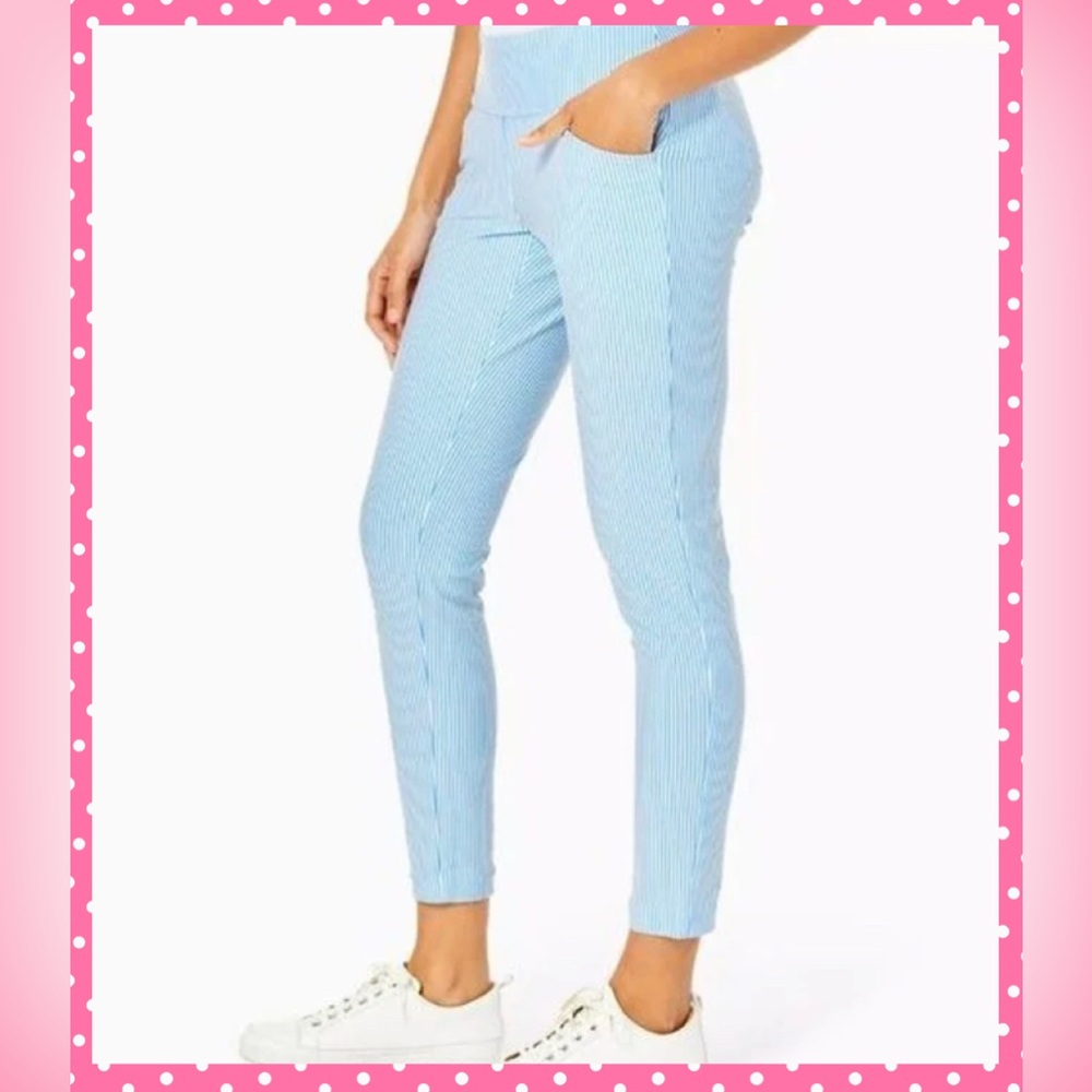 🏌🏼‍♀️💕 Lilly Pulitzer Luxletic Corso Seersucker Golf Pants Size 0